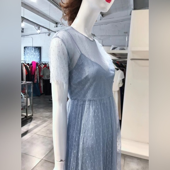 US 4 RED VALENTINO Embellished Tulle Midi Dress NWT - Picture 7 of 14